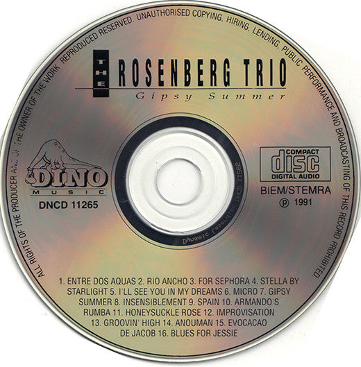 The Rosenberg Trio : Gipsy Summer (CD)