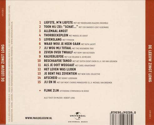Paul de Leeuw : De Leeuw Zingt Long (CD, Album)