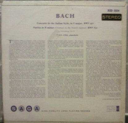 Maurice Cole : Bach Concerto In The Italian Style + Overture In The French Manner (LP)