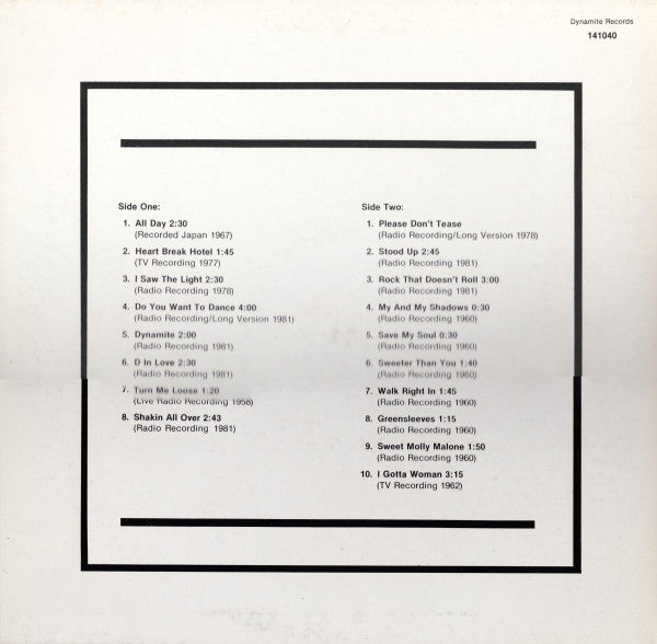 Cliff & The Shadows* : Live On Stage (10", Album, Unofficial)