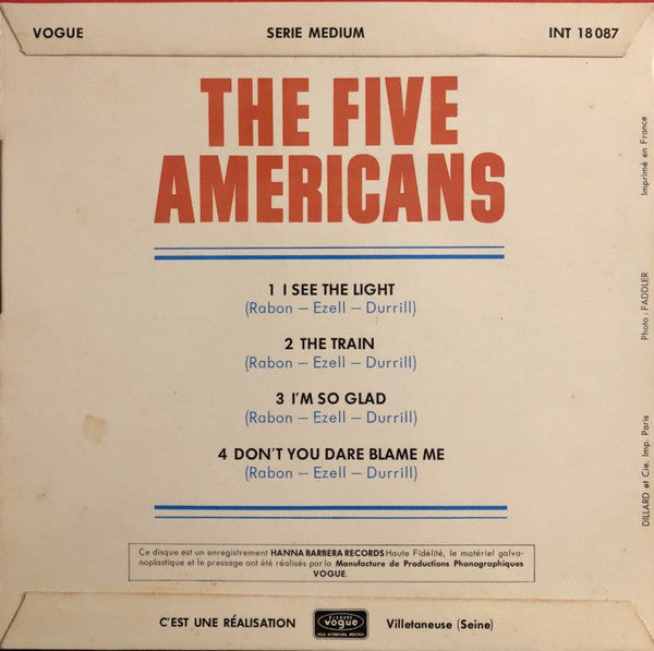 The Five Americans : I See The Light  (7", EP)