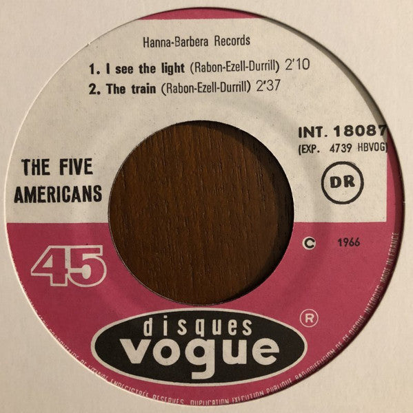 The Five Americans : I See The Light  (7", EP)