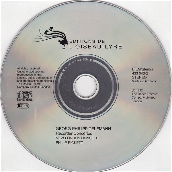 Georg Philipp Telemann - New London Consort • Philip Pickett : Suite In A Minor / Concertos (CD, Album)