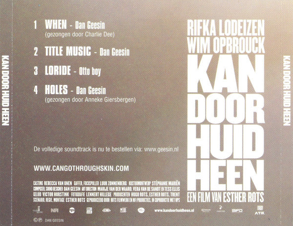 Dan Geesin : Kan Door Huid Heen - Soundtrack - Demo (CD, Single, Ltd, Promo)