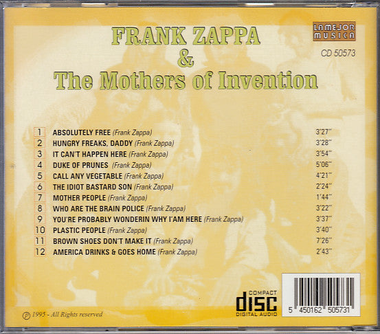 Frank Zappa & The Mothers : Frank Zappa & The Mothers Of Invention (CD, Unofficial)