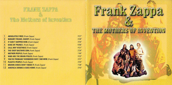 Frank Zappa & The Mothers : Frank Zappa & The Mothers Of Invention (CD, Unofficial)