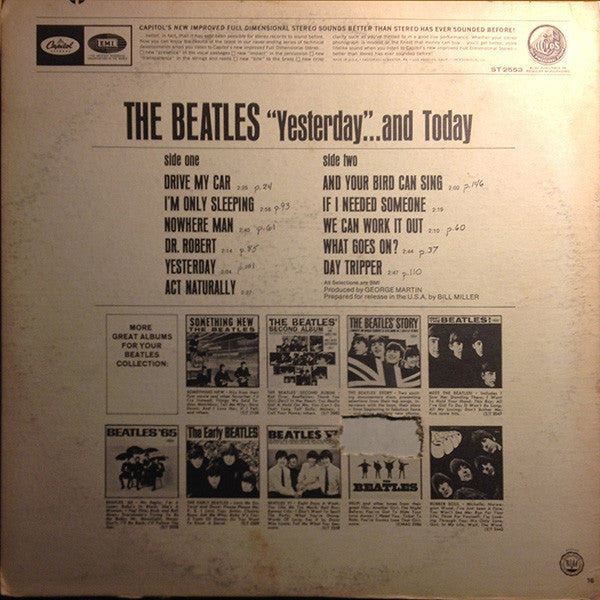 The Beatles : Yesterday And Today (LP, Album, Comp, RP, Jac)