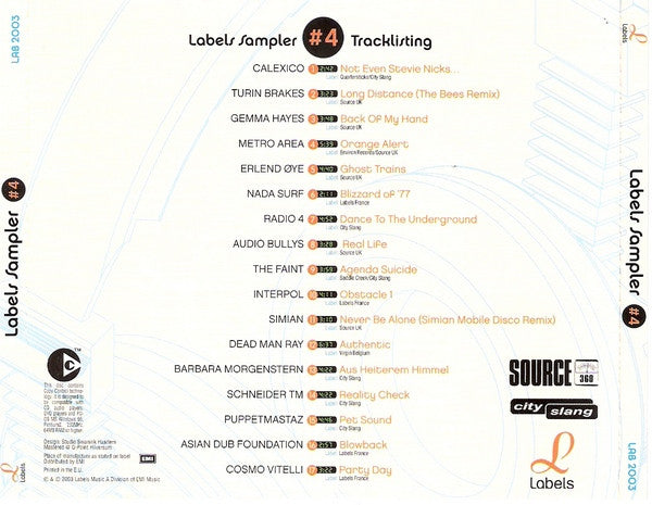 Various : Labels Sampler #4 (CD, Comp, Copy Prot., Smplr)