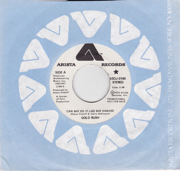 Gold Rush : Can She Do It Like She Dances (7", Mono, Promo)
