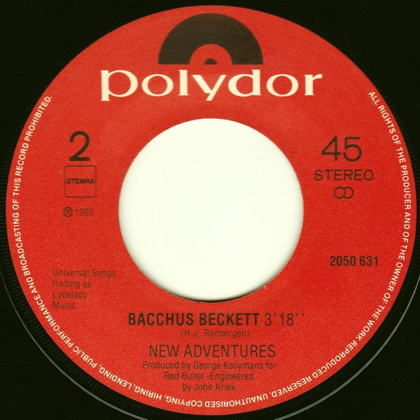 New Adventures : Backdoor Lovers (7", Single)