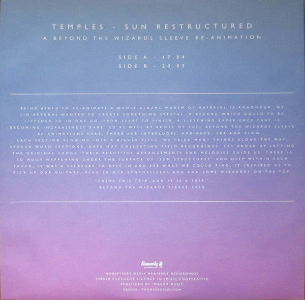 Temples (4) : Sun Restructured (LP, Album, Ltd, 3D )