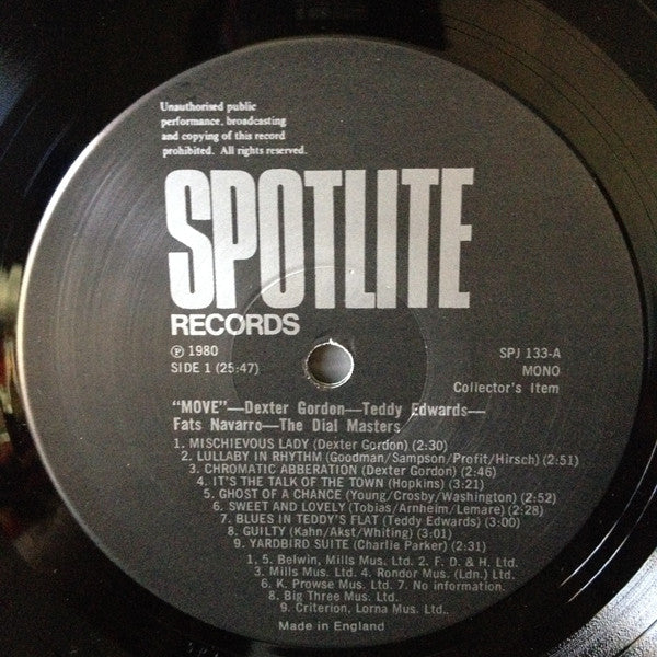 Dexter Gordon : Move! (LP, Comp)