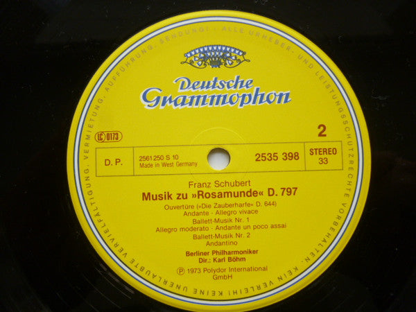 Franz Schubert - Lorin Maazel, Karl Böhm, Berliner Philharmoniker : Symphony Nr. 5 B-dur / Musik Zu "Rosamunde" (LP, Comp, RE)