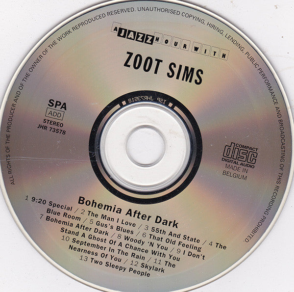 Zoot Sims : Bohemia After Dark (CD, Comp)