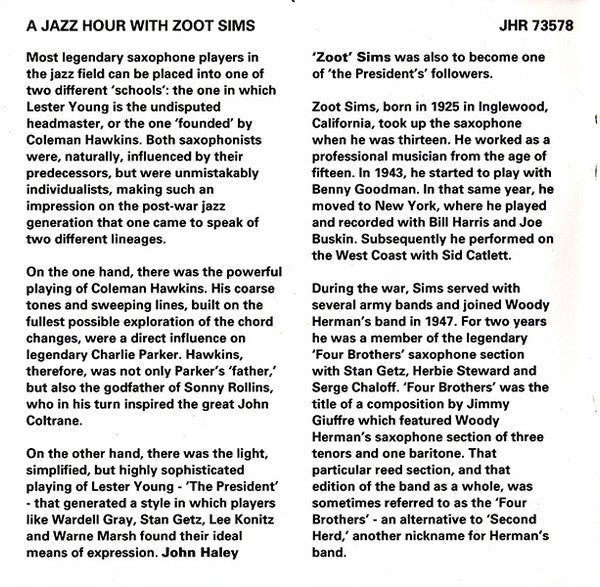 Zoot Sims : Bohemia After Dark (CD, Comp)