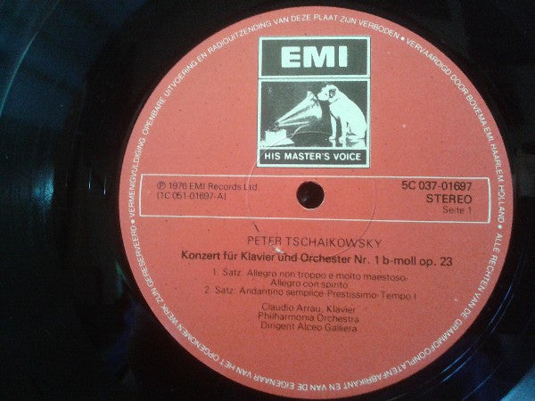Pyotr Ilyich Tchaikovsky / Carl Maria von Weber, Claudio Arrau, Philharmonia Orchestra, Alceo Galliera : Klavierkonzert Nr. 1 - Konzertstück Für Klavier Und Orchester (LP, Album, RE)