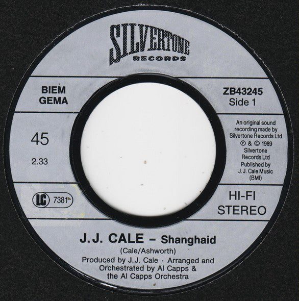 J.J. Cale : Shanghaid (7", Single)