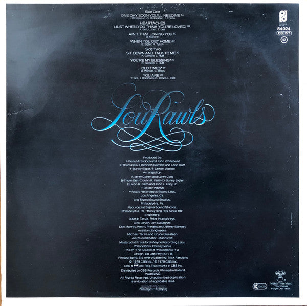 Lou Rawls : Sit Down And Talk To Me (LP, Album)
