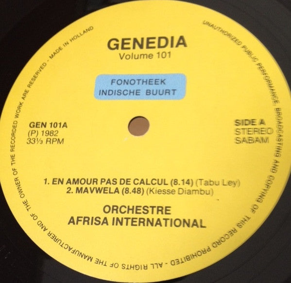 Tabu Ley Rochereau (avec) Orchestre Afrisa L'International : En Amour Y A Pas De Calcul (LP, Album)