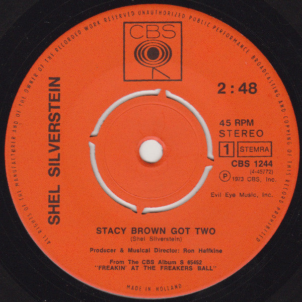 Shel Silverstein : Stacy Brown Got Two / Sahra Cynthia Sylvia Stout (Would Not Take The Garbage Out) (7", Single, 4-P)
