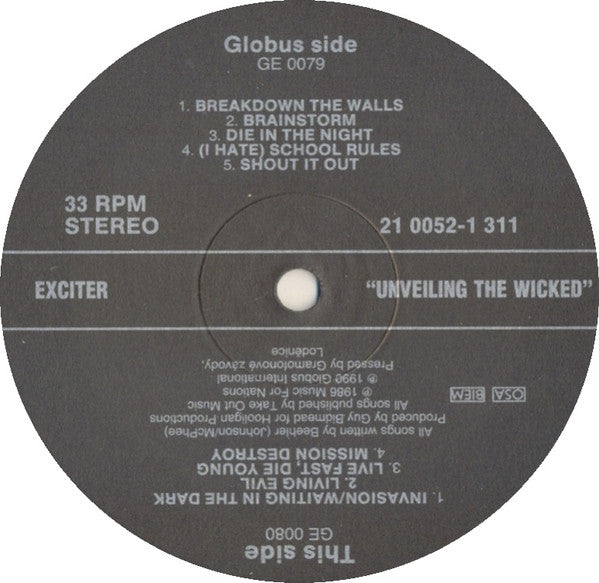 Exciter : Unveiling The Wicked (LP, Album)