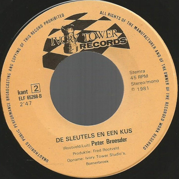 Peter Broesder : Zie De Chauffeurs (7", Single)