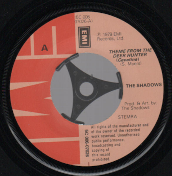 The Shadows : Theme From 'The Deer Hunter' (Cavatina) (7", Single)