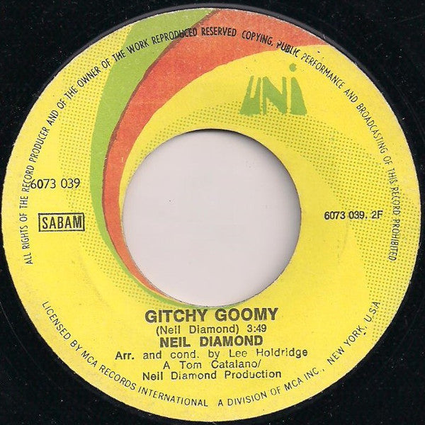 Neil Diamond : Song Sung Blue (7", Single)