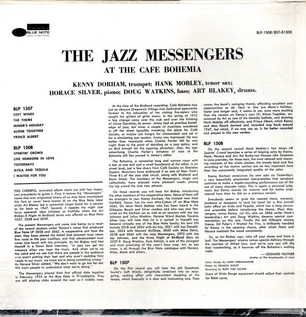 The Jazz Messengers* : At The Cafe Bohemia Volume 2 (LP, Album, RE, Ele)
