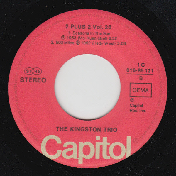 Kingston Trio : Tom Dooley / Green Back Dollar / 500 Miles / Seasons In The Sun (7", EP)