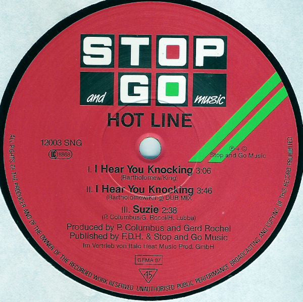 Hot Line (2) : I Hear You Knocking (12", Maxi)