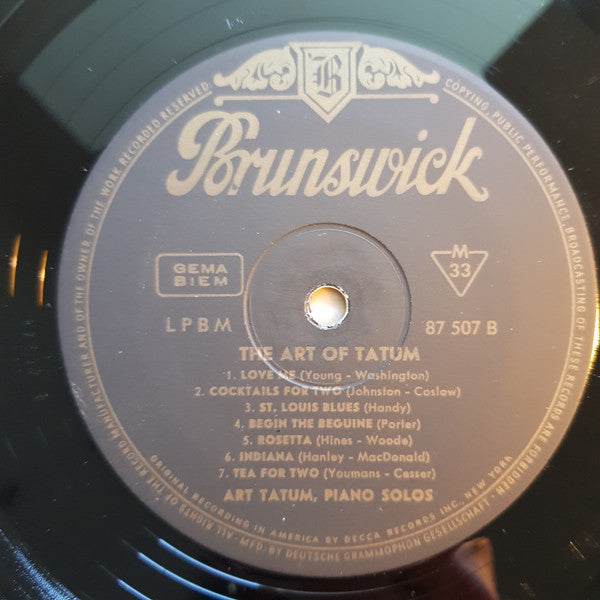 Art Tatum : The Art Of Tatum (LP, Comp, Mono)