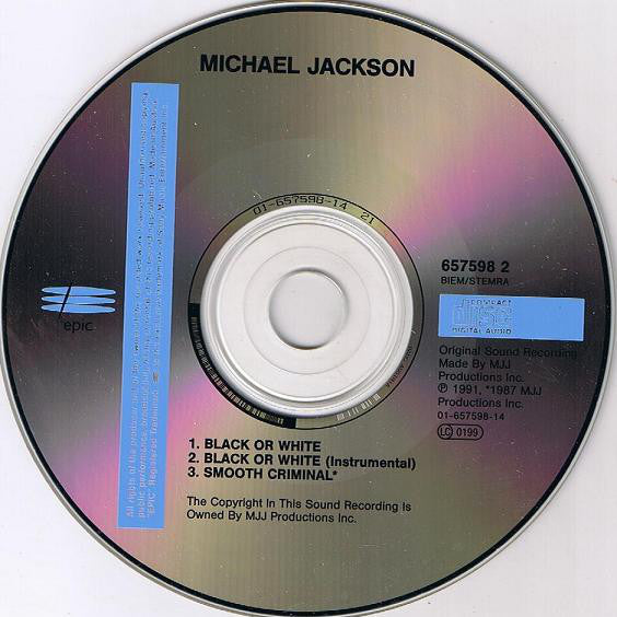 Michael Jackson : Black Or White (CD, Maxi)