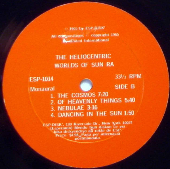 Sun Ra : The Heliocentric Worlds Of Sun Ra, Vol. I (LP, Album, Mono)