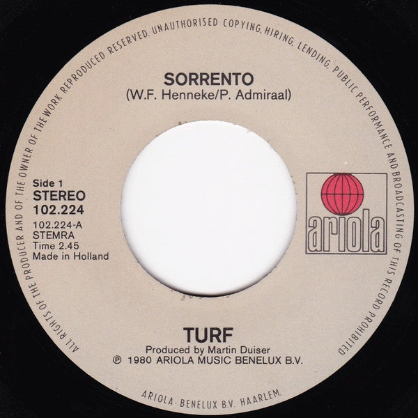 Turf : Sorrento (7", Single)