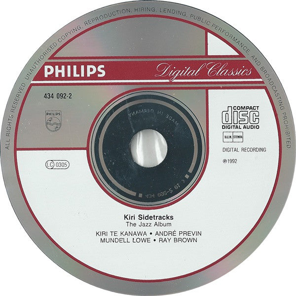 Kiri Te Kanawa, André Previn, Ray Brown, Mundell Lowe : Kiri Sidetracks (The Jazz Album) (CD, Album)