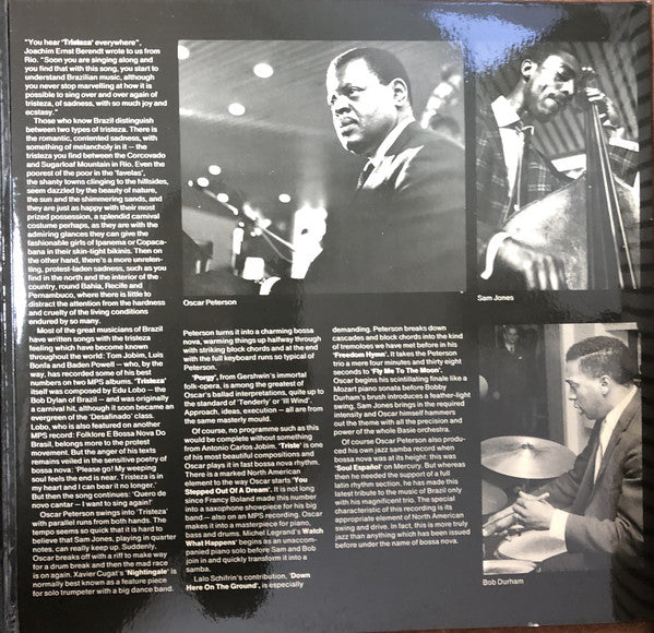 The Oscar Peterson Trio : Tristeza On Piano (LP, Album, Gat)