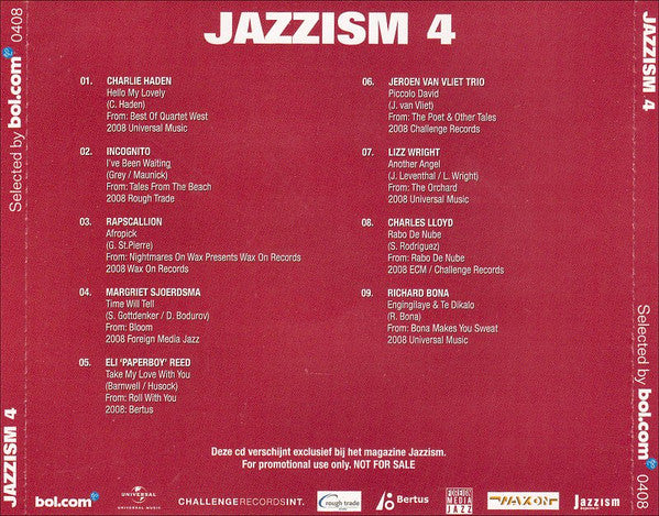 Various : Jazzism 4 (Selected By Bol.com) (CD, Comp, Promo)