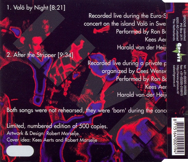 Ron Boots - Kees Aerts - Harold van der Heijden : BAH - E-Live '98 (CD, Single, Ltd, Num)
