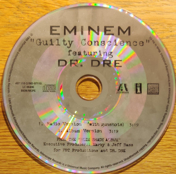 Eminem Featuring Dr. Dre : Guilty Conscience (CD, Single, Car)
