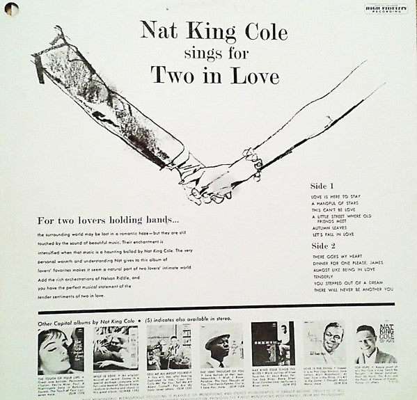 Nat King Cole : Nat King Cole Sings For Two In Love (LP, Album, Mono, RE)