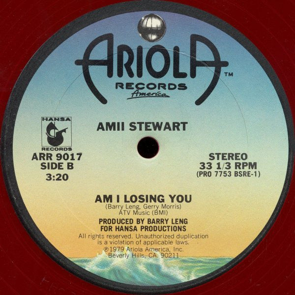 Amii Stewart : Light My Fire / 137 Disco Heaven   (12", Single, Red)