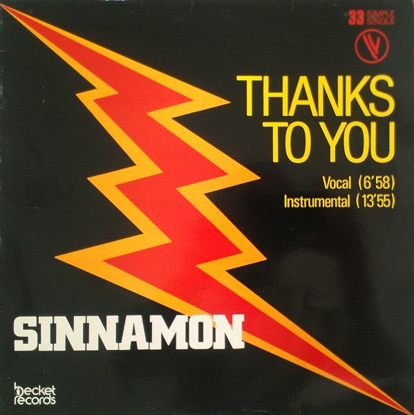 Sinnamon : Thanks To You (12", Ltd)