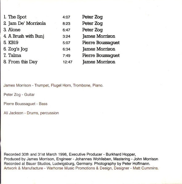 James Morrison : European Sessions (CD)