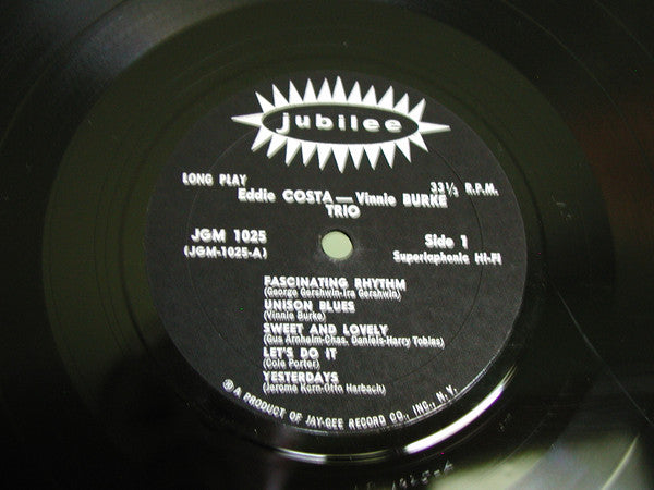 Eddie Costa - Vinnie Burke Trio : Eddie Costa - Vinnie Burke Trio (LP, Album, Mono, RP)
