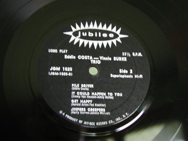 Eddie Costa - Vinnie Burke Trio : Eddie Costa - Vinnie Burke Trio (LP, Album, Mono, RP)