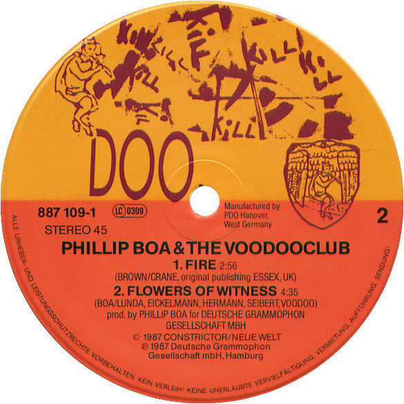Phillip Boa & The Voodooclub : Kill Your Ideals (12", Maxi, Ltd, Gat)
