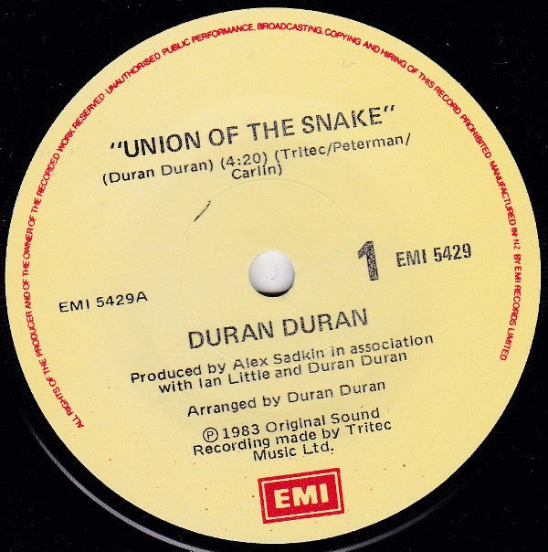 Duran Duran : Union Of The Snake (7", Single)