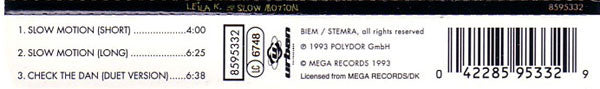Leila K : Slow Motion (CD, Maxi)