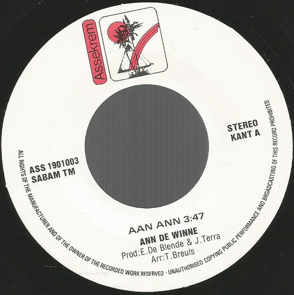 Ann De Winne : Aan Ann (7", Single)